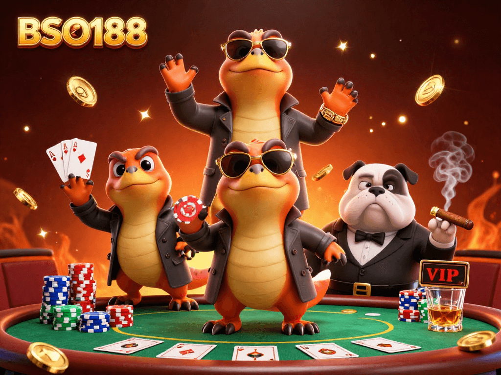 Engage in BSO188 casino excitement with raptors humorously attempting VIP entry.